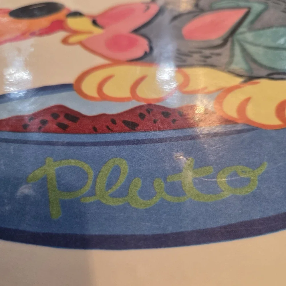 Set Of 4 Vintage Plastic Reversible Mickey Mouse And Friends Placemats